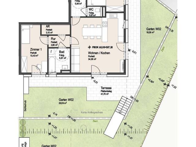 Immobilie in Mattsee - Mattsee SEENSWERT W2 - 4 Zimmer Neubauwohnung mit großem Privatgarten & Terrasse | Bezug in Kürze möglich! - Bild 3