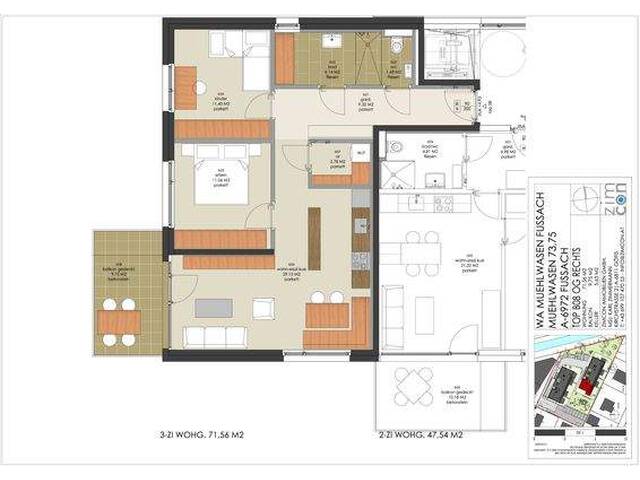 Immobilie in Fußach - 3-Zi Wohnung südwestseitig Top B8 mit Wohnbauförderung - Bild 3