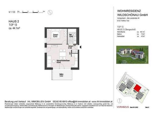 Immobilie in Oberau - Top 13 - 2-Zimmer, 1. OG - Bild 4