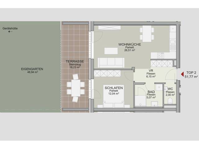 Immobilie in St. Florian - Reizende Gartenwohnung - Bild 2