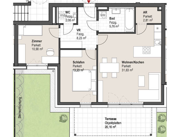 Immobilie in Piesendorf - Großzügige 3-Zimmer-Gartenwohnung - Bild 3