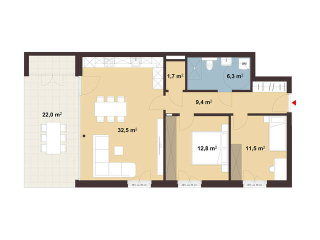 Immobilie in Nüziders - Wunderbare 3-Zimmerwohnung mit Gartenanteil | A02 - Bild 2