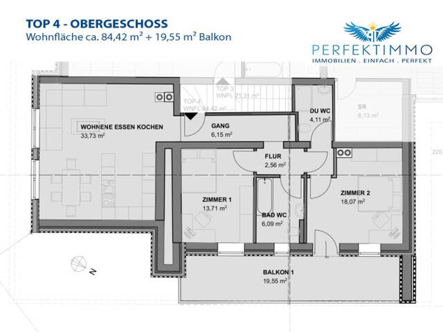 Immobilie in Grins - Tolle 3-Zimmer-Wohnung mit Garten und Abstellplatz - Bild 4