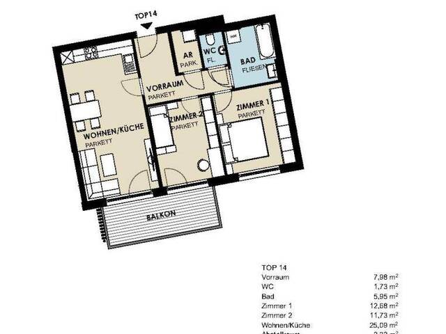 Immobilie in Kaprun - Neue 3-Raum-Wohnung in Kaprun - Bild 2