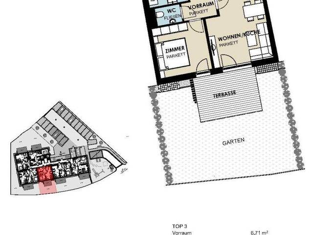 Immobilie in Kaprun - Neue 2-Raum-Gartenwohnung in Kaprun - Bild 2