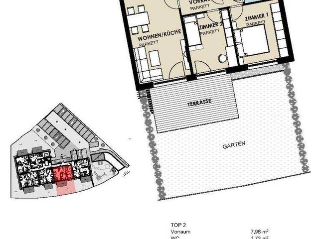 Immobilie in Kaprun - Neue 3-Raum-Gartenwohnung in Kaprun - Bild 2