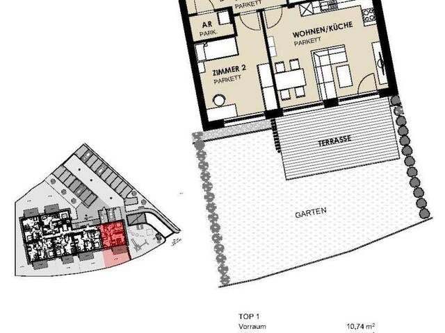 Immobilie in Kaprun - Neue 3-Raum-Gartenwohnung in Kaprun - Bild 2