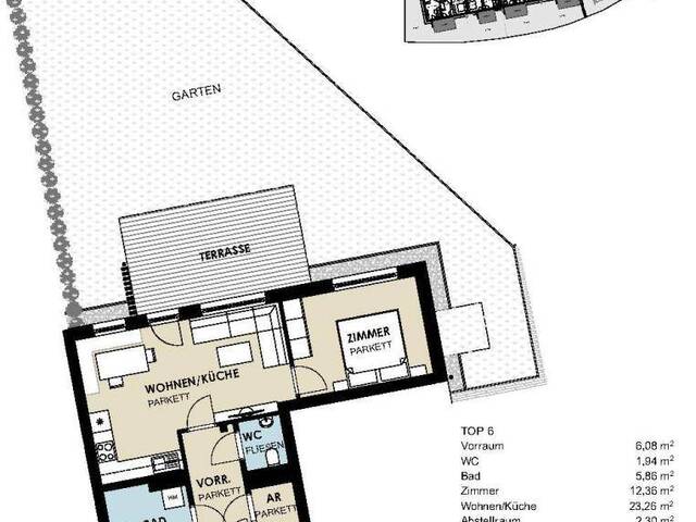 Immobilie in Kaprun - Neue 2-Raum-Gartenwohnung in Kaprun - Bild 2