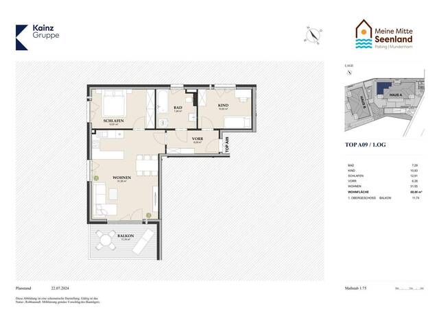 Immobilie in Mundenham - 3 Zimmer Wohnung in Palting mit schönem Balkon - Bild 4