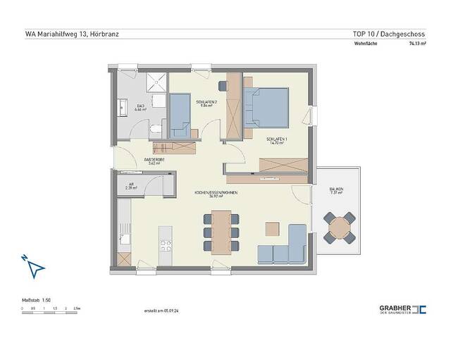 Immobilie in Hörbranz - Attraktive 3-Zi-Wohnung mit Tageslichtbad und Abstellraum - Bild 3