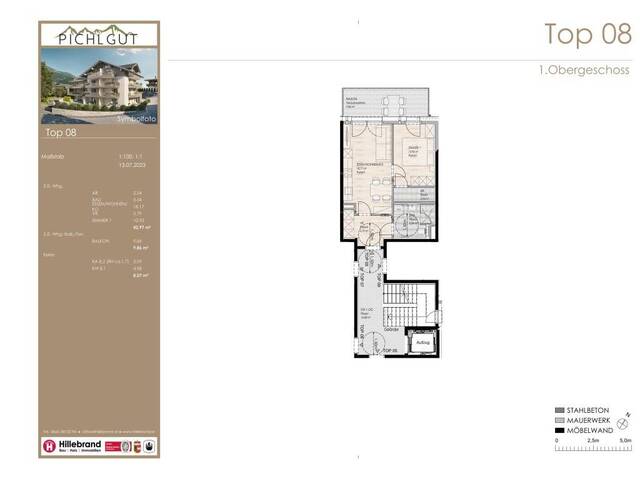 Immobilie in Bruck an der Großglocknerstraße - PICHLGUT: 2-Zimmer-Wohnung im 1.OG, TOP 08 - Bild 1