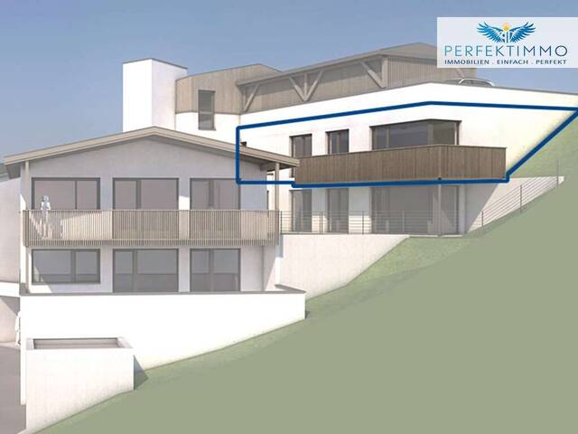 Immobilie in Strengen - Neubau: Wohnen mit Rifflerblick - 3-Zimmer-Wohnung Top 8 mit L-förmigem Panoramabalkon - Bild 1