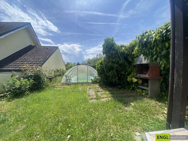 Immobilie in Steinbrunn - die Badesaison genießen Pachtgrund mit Bungalow mit großem Garten und Pool in der Feriensiedlung beim Badeteich Steinbrunn - Bild 3