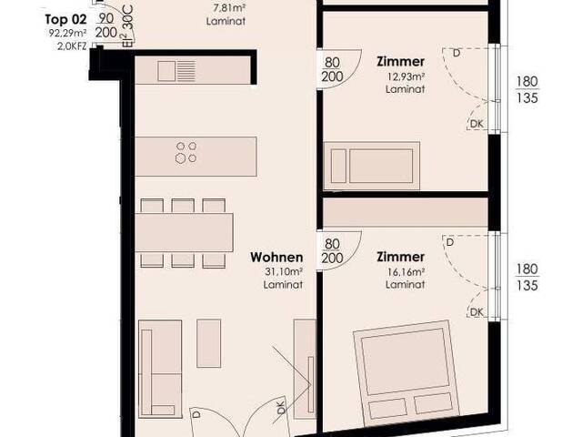 Immobilie in Trins - 4-Zimmer-Wohnung in Trins - Top 02 - Bild 3