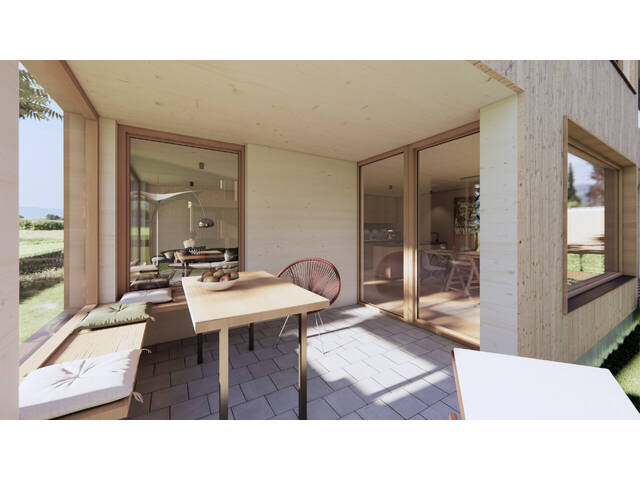 Immobilie in Langen bei Bregenz - Neubau: das beliebte trimana Vollholz Doppelhaus mit 140 m² - in Langen bei Bregenz, Top Lage, Baubeginn im März 2026 - Bild 2