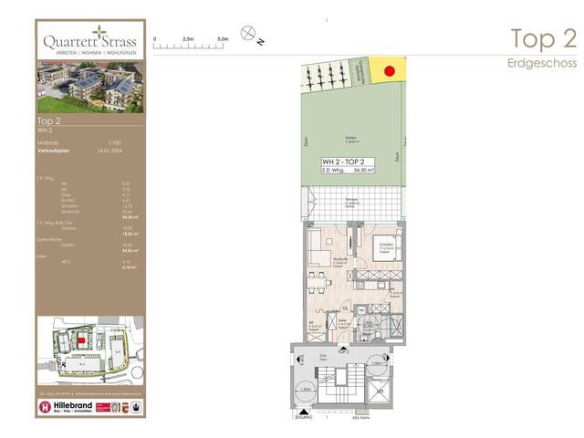 Immobilie in Eugendorf - Quartett Strass: 2 Zimmer Gartenwohnung WH 2/Top 2 - Bild 1