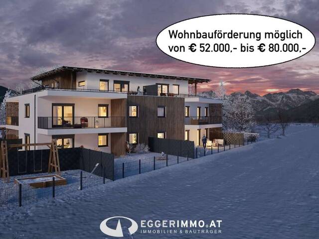 Immobilie in Maishofen - Green Base - Wohnen im Grünen, Neubau 2-Zimmerwohnung, großer Balkon, ausgezeichnete Lage in Maishofen, Wohnbauförderung mögl. - Bild 0