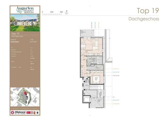 Immobilie in Siezenheim - AUGARTEN, TOP 19: 2-Zimmer-Dachgeschosswohnung - Bild 1