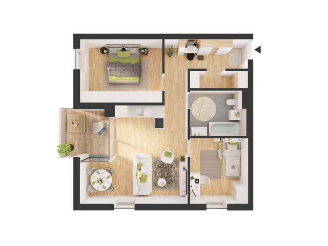 Immobilie in Lienz - 3-Zimmer Hochparterre Neubau-Wohnung mit Balkon (W07) - Bild 0