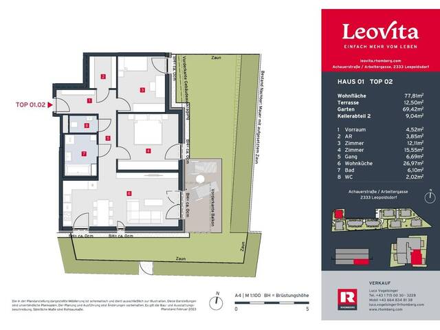 Immobilie in Leopoldsdorf - LEOVITA | Haus 1 Top 02 - Bild 4