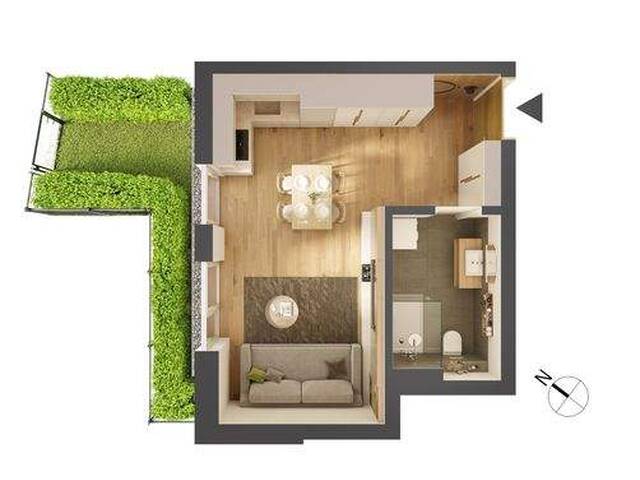 Immobilie in Jenbach - Hochwertige 1-Zimmer Neubau-Gartenwohnung HW08 - Bild 0