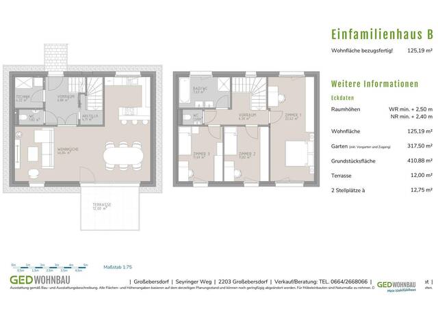 Immobilie in Großebersdorf - Neubau-Einfamilienhaus in Großebersdorf: rd. 125 m² Wohnnutzfläche, großer Garten - provisionsfrei vom Bauträger - Bild 2