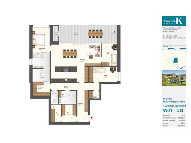 Immobilie in Wolfurt - 3 Wohnträume -1 Panorama. 4-Zimmer-Gartenwohnung W01 - Bild 2