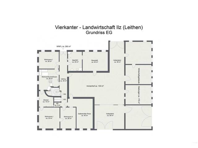 Immobilie in Ilz - Vierkanter-Rarität - ca. 16 Hektar Landwirtschaft mit Teich in Ilz in der Oststeiermark - Schmuckstück zum Wachküssen! - Bild 3
