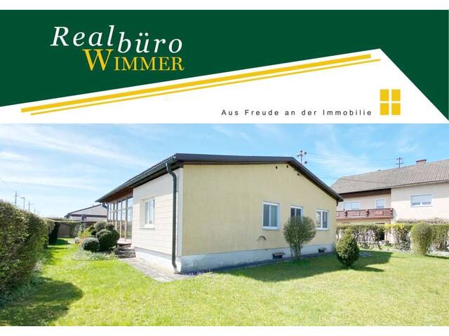 Immobilie in Gunskirchen - Älterer, aber gepflegter Bungalow mit großem Wintergarten - Bild 0