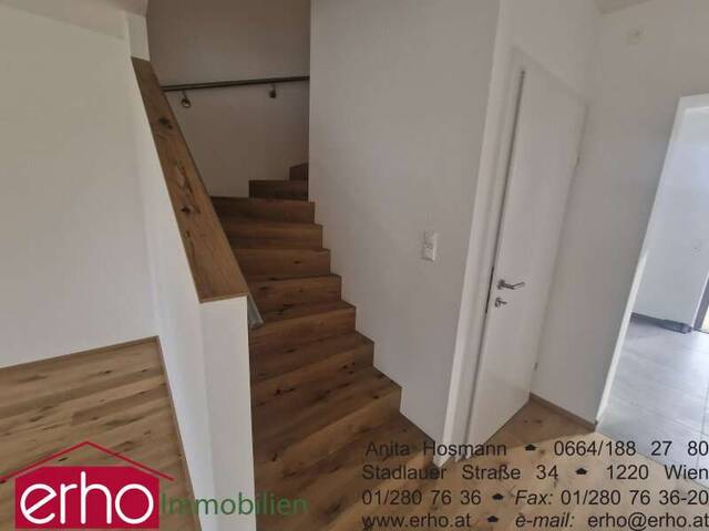 Immobilie in Spillern - Traumhaftes Reihenhaus mit Garten und Carport in Spillern - Blick zur Burg Kreuzenstein - Bild 2