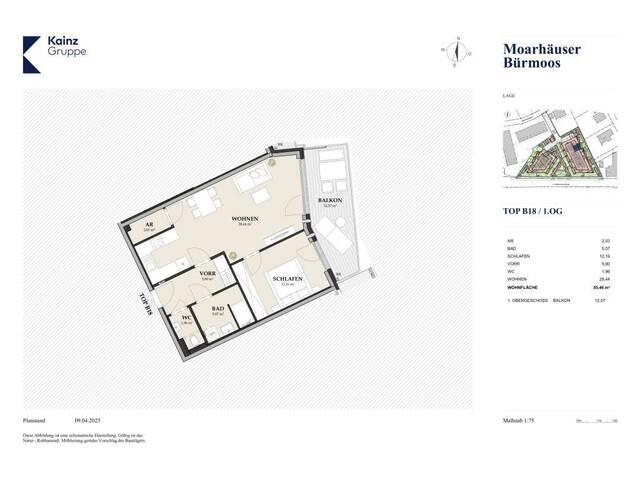 Immobilie in Bürmoos - 2 Zimmer Wohnung mit sonnigem Balkon in Bürmoos - Bild 3