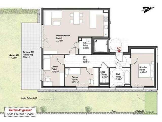 Immobilie in St. Johann - Prof. Pöschlweg A1 - Premium Eigentumswohnung mit 139 m² Privatgarten in bester Lage | Bezug in Kürze möglich! - Bild 1