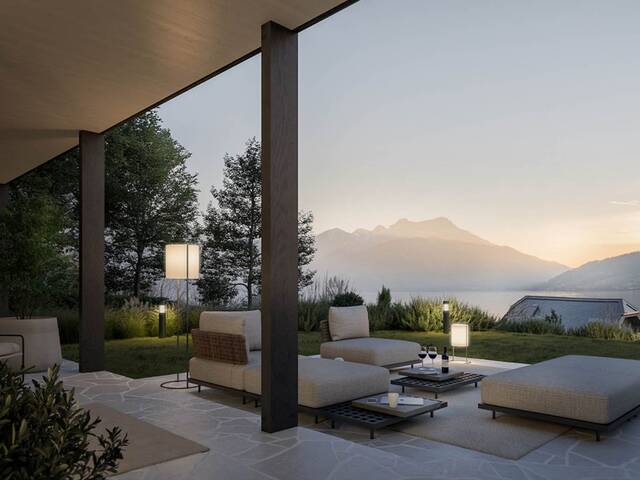 Immobilie in Steinbach am Attersee - 3-Zimmer Gartenwohnung: Outdoor-Living am Attersee mit privatem Seezugang - Bild 0