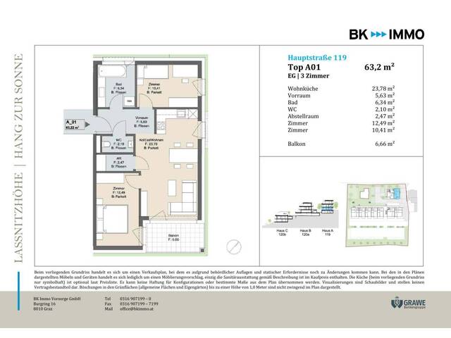 Immobilie in Laßnitzhöhe - **Wohntraum** - Gemütliche 3-Zimmer- Wohnung! Zum Verkauf! - Bild 3