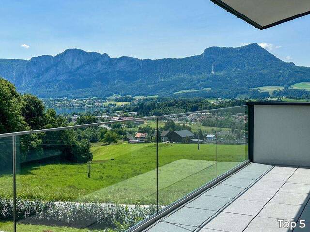 Immobilie in Tiefgraben - Am Sonnenhang bei Mondsee: Exklusive Dachgeschosswohnung mit Panoramabalkon in traumhafter Lage - W5 - Bild 0