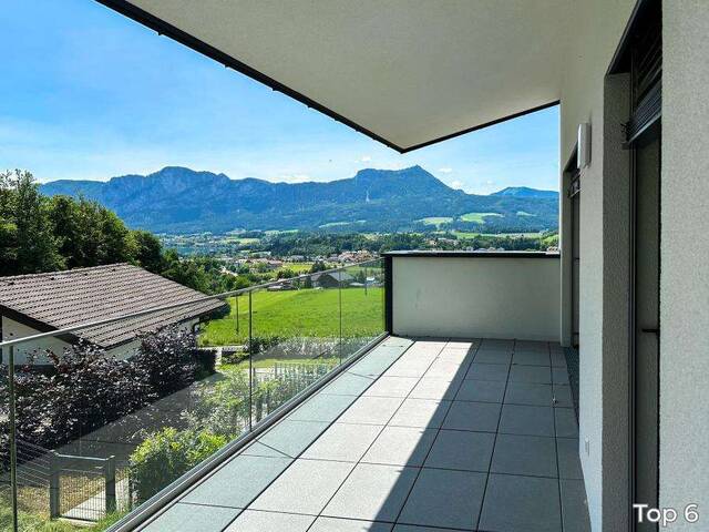 Immobilie in Tiefgraben - Am Sonnenhang bei Mondsee: Exklusive Dachgeschosswohnung mit Panoramabalkon in traumhafter Lage - W6 - Bild 1