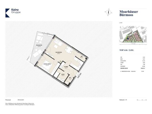 Immobilie in Bürmoos - 2 Zimmer Wohnung mit sonnigem Balkon in Bürmoos - Bild 3