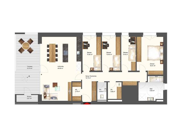 Immobilie in Hörbranz - Naturnahes Wohnen! 5-Zimmer-Gartenwohnung W02 in Hörbranz! - Bild 1