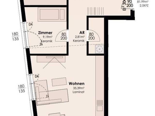 Immobilie in Trins - 3-Zimmer-Dachgeschosswohnung in Trins - Top 06 - Bild 3