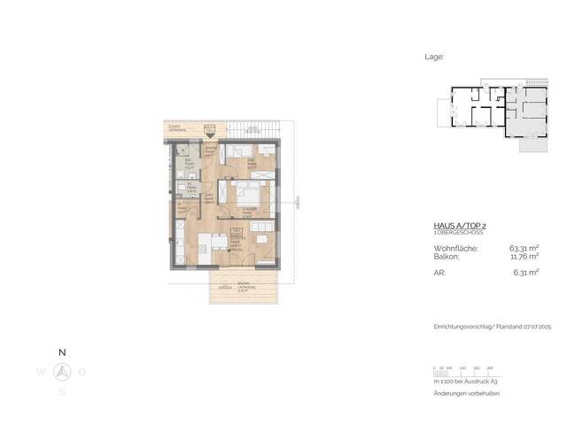 Immobilie in Regau - Charmante 3-Zimmer-Wohnung mit Balkon in 4845 Hinterbuch - Bild 3