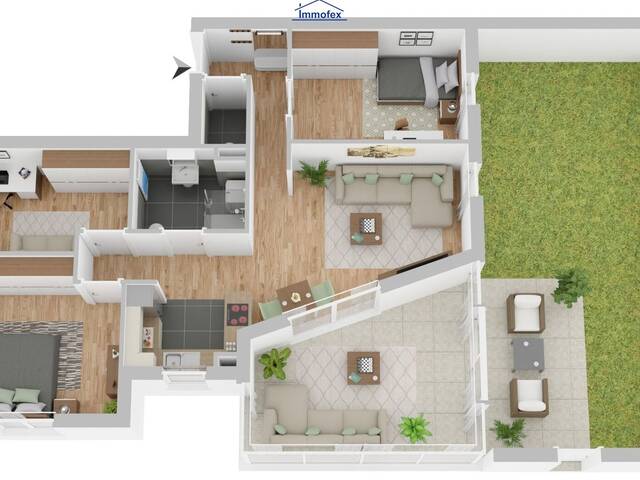 Immobilie in Vomp - Praktisch eingeteilte Familienwohnung mit Garten in Top Zustand - Bild 0