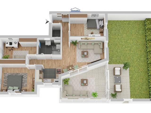 Immobilie in Vomp - Praktisch eingeteilte Familienwohnung mit Garten in Top Zustand - Bild 3