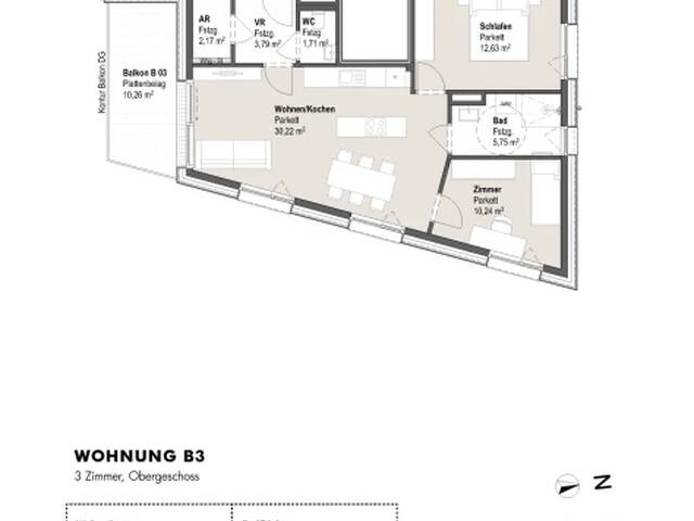 Immobilie in Saalfelden am Steinernen Meer - Lichtdurchflutete 3-Zimmer-Wohnung im modernen Neubau - Bild 1