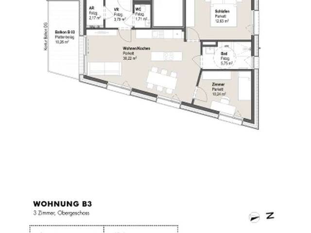 Immobilie in Saalfelden am Steinernen Meer - Lichtdurchflutete 3-Zimmer-Wohnung im modernen Neubau - Bild 3