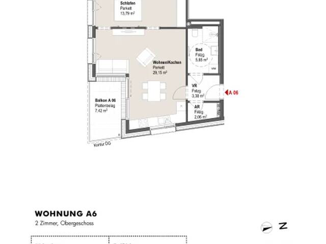 Immobilie in Saalfelden am Steinernen Meer - Gemütliche 2-Zimmer-Obergeschoss-Wohnung mit Balkon und Tiefgaragenstellplatz - Bild 1