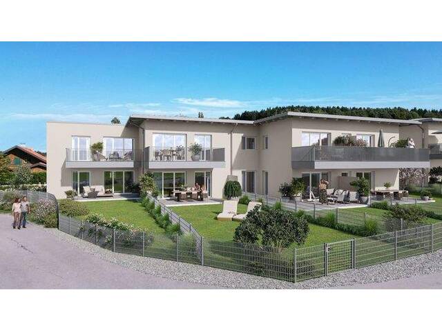 Immobilie in Perwang am Grabensee - BAUSTART ERFOLGT!!! Exklusive Erstbezug: Moderne 3-Zimmer Wohnung mit Balkon & Fußbodenheizung in Perwang am Grabensee - Bild 0