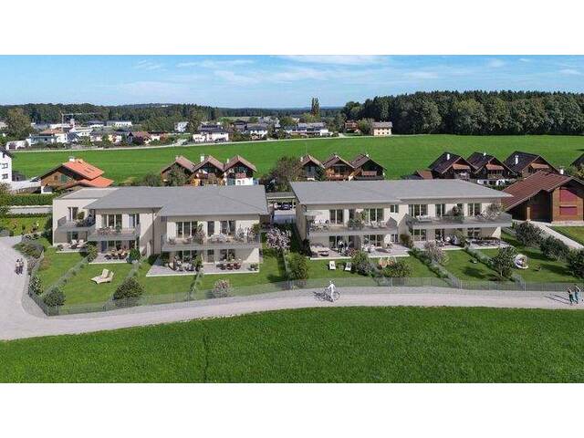 Immobilie in Perwang am Grabensee - BAUSTART ERFOLGT!!! Exklusive Erstbezug: Moderne 3-Zimmer Wohnung mit Balkon & Fußbodenheizung in Perwang am Grabensee - Bild 3