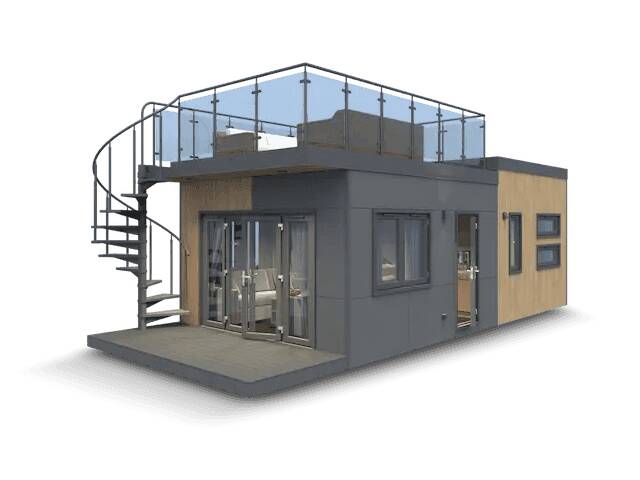 Immobilie in Markt Piesting - Stilvoller Holz-Bungalow mit Klimaanlage und Maßküche - Bild 0