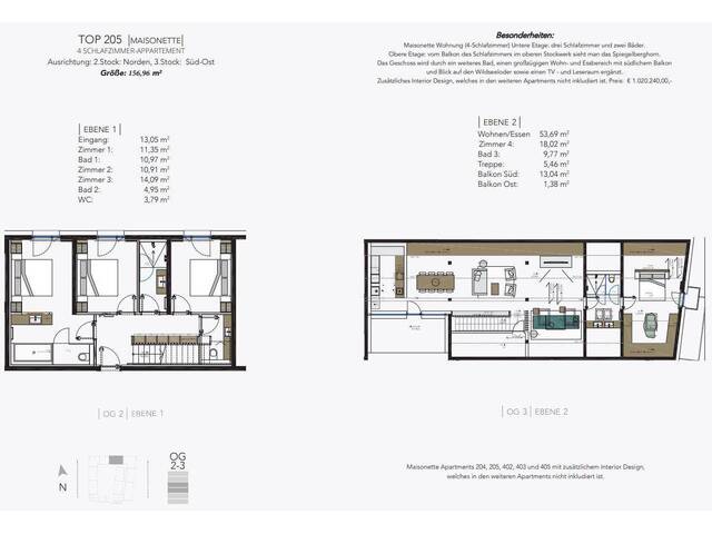 Immobilie in Fieberbrunn - 4 Schlafzimmer Maisonette Penthouse - Bild 3