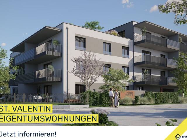 Immobilie in St. Valentin - HOCHWERTIGE EIGENTUMSWOHNUNG MIT TERRASSE/GARTEN IM ZENTRUM VON ST. VALENTIN - ALLES VOR DER HAUSTÜR! - Bild 0